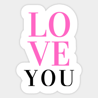 LOVE You - Sweet Lovers Saying Sticker